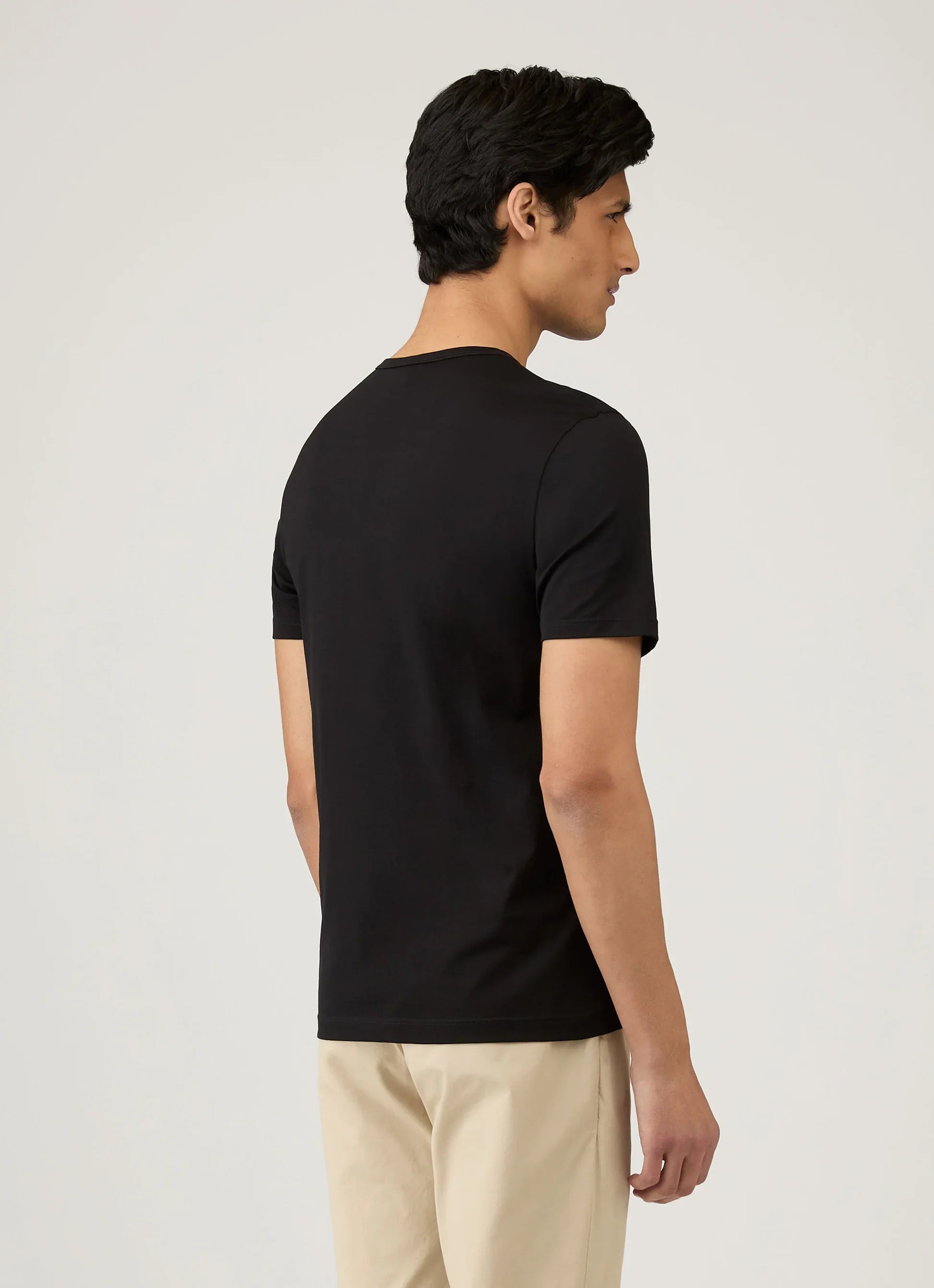 Classic black premium cotton T-shirt