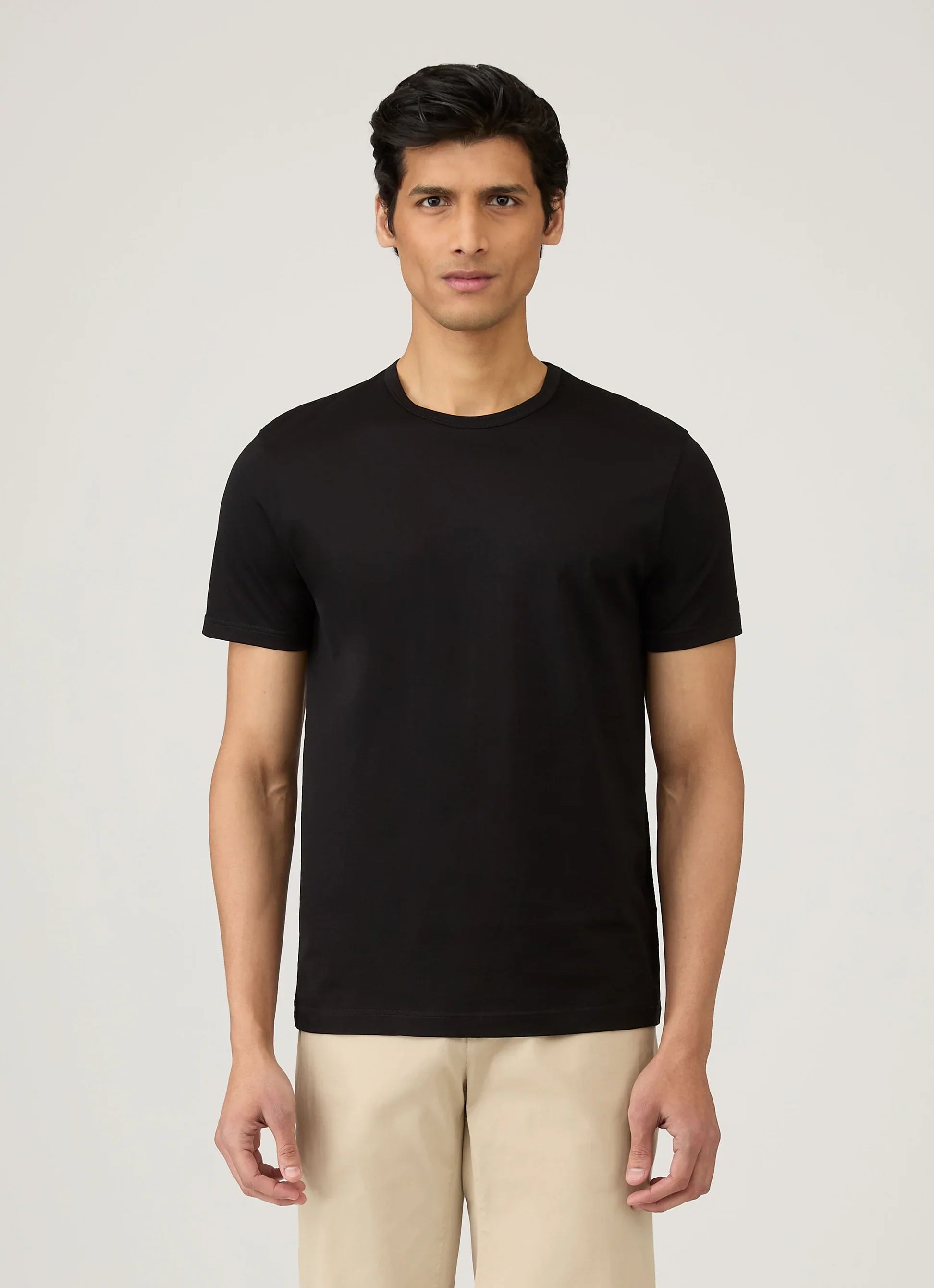Classic black premium cotton T-shirt
