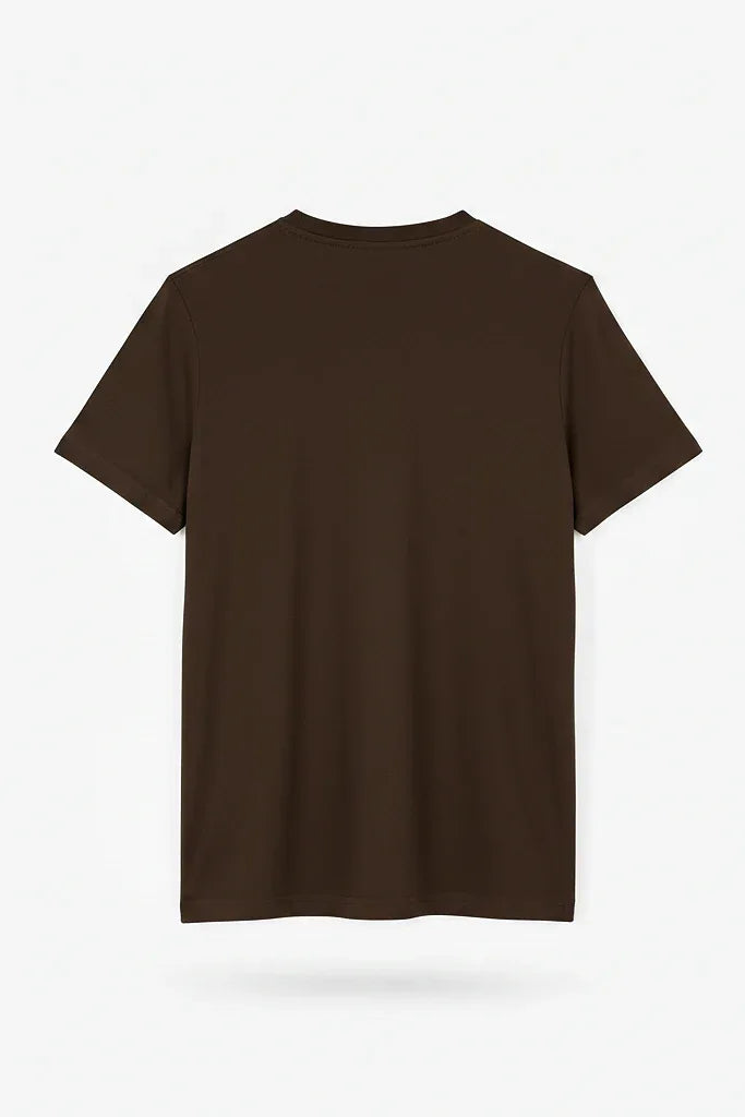 Classic brown premium cotton T-shirt