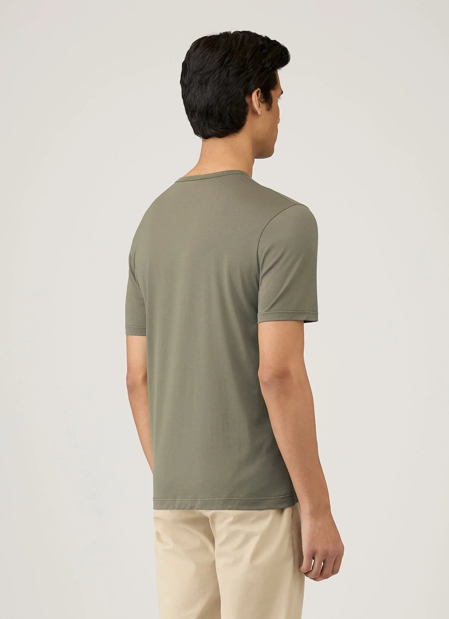 Classic light grey premium cotton T-shirt
