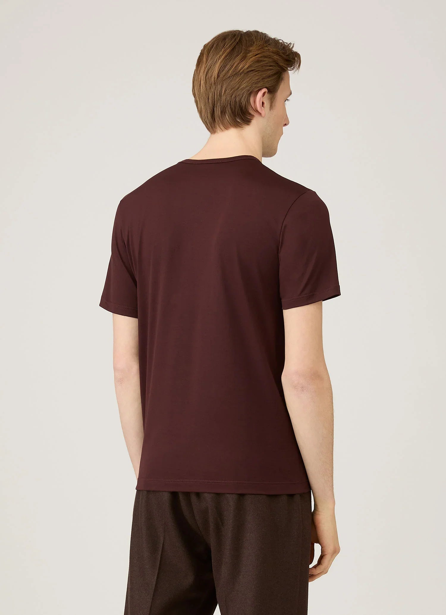 Classic maroon premium cotton T-shirt