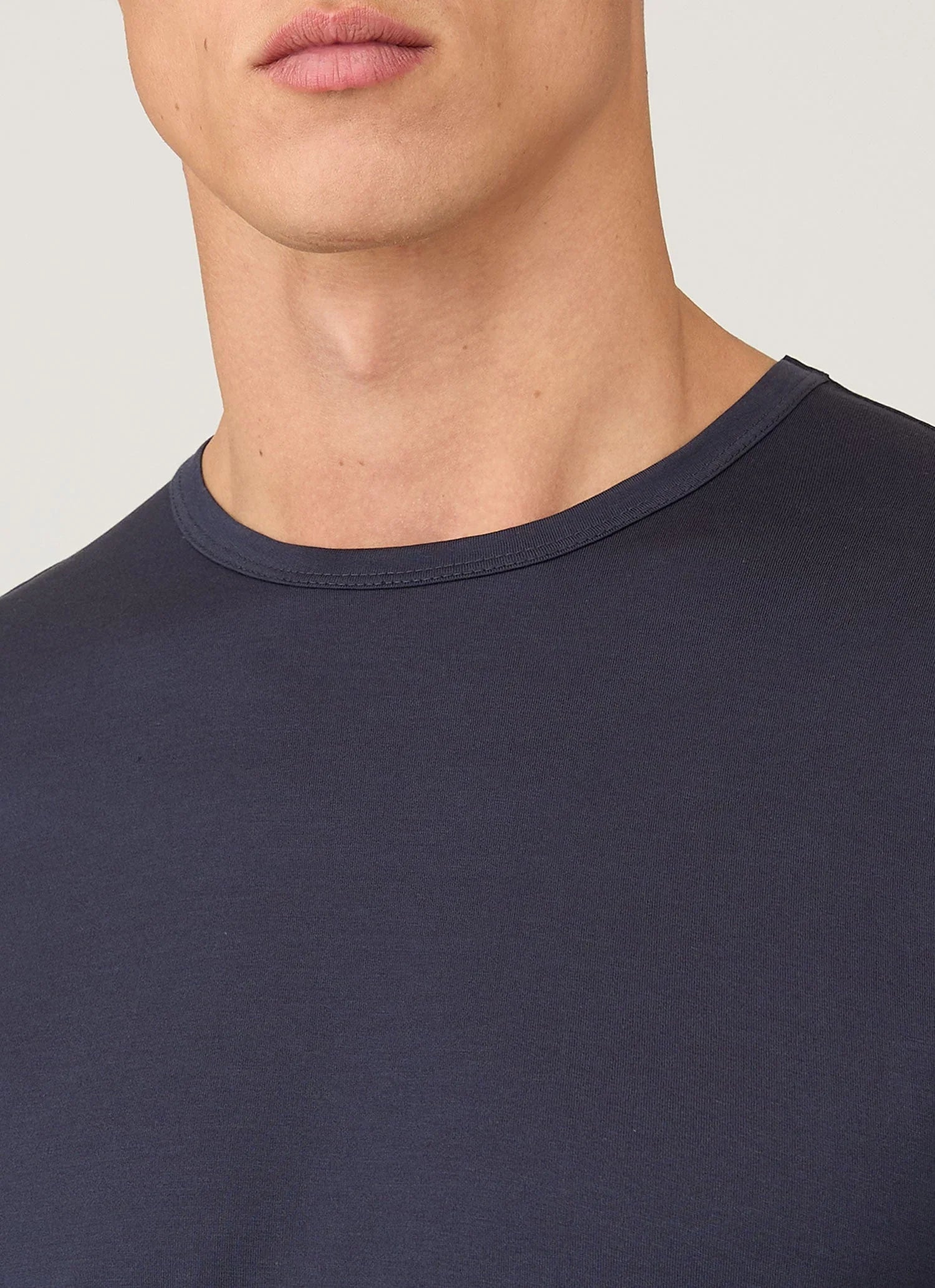 Classic navy premium cotton T-shirt