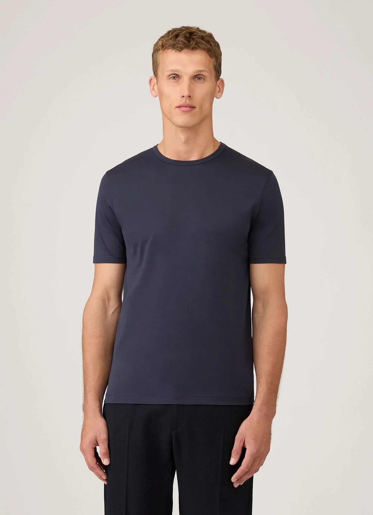 Classic navy premium cotton T-shirt
