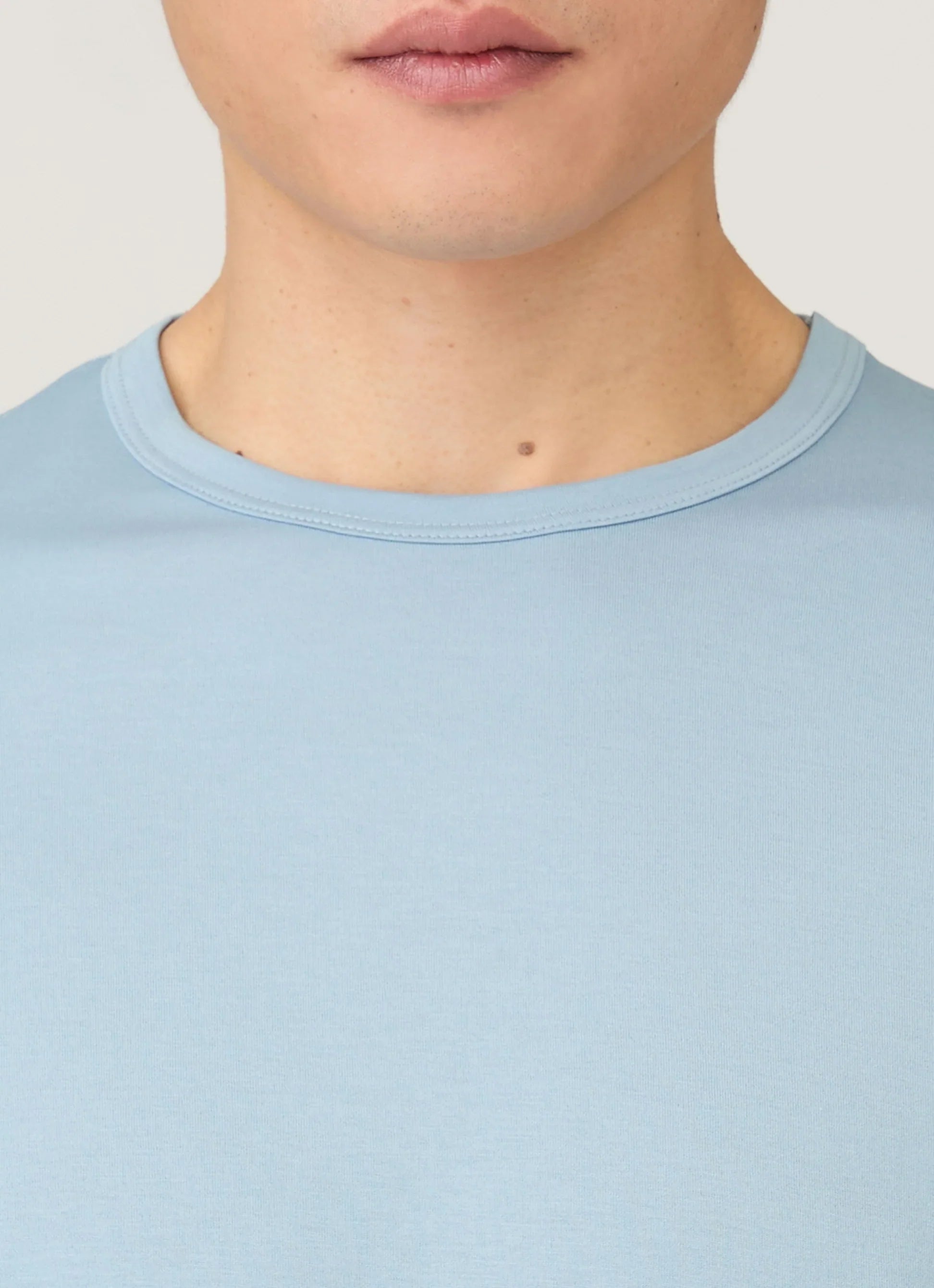 Classic sky blue premium cotton T-shirt