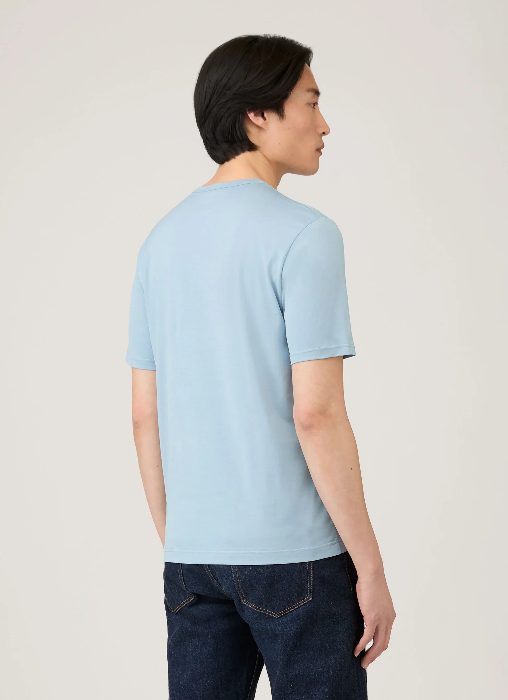 Classic sky blue premium cotton T-shirt