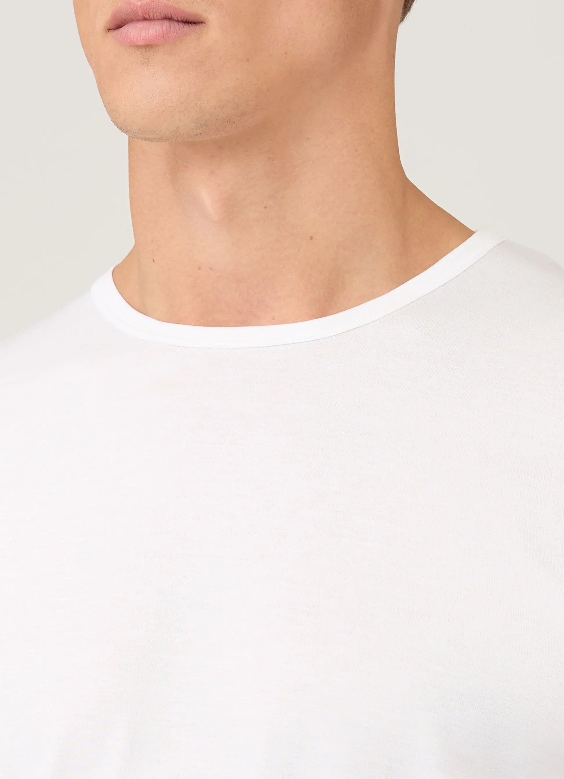 Classic white premium cotton T-shirt