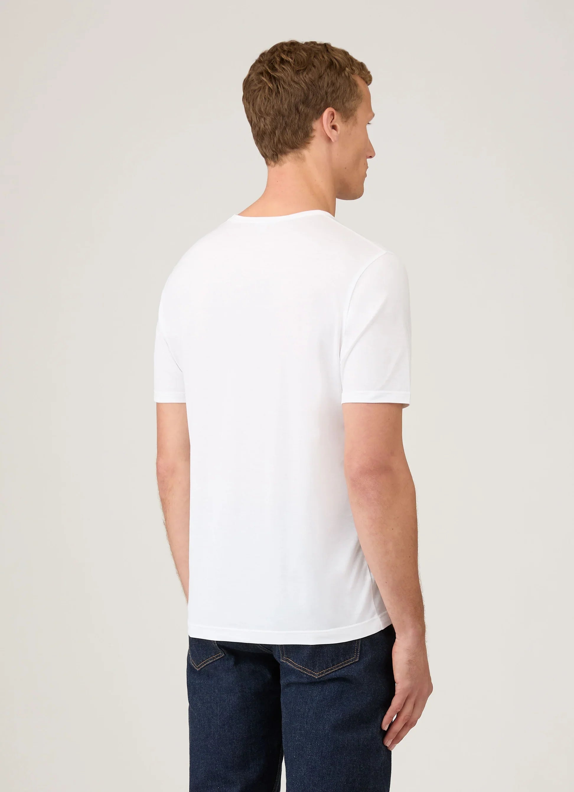 Classic white premium cotton T-shirt