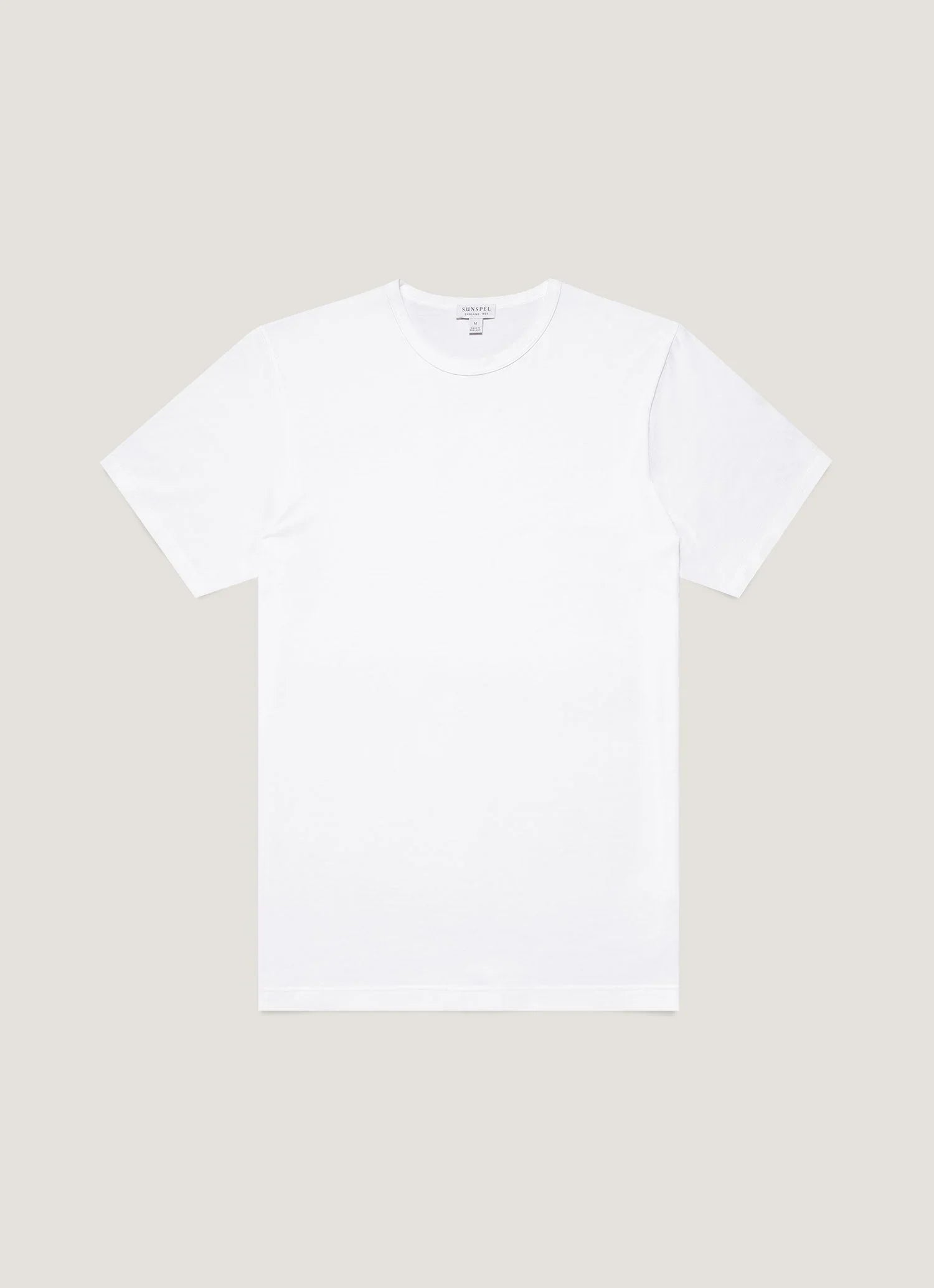 Classic white premium cotton T-shirt