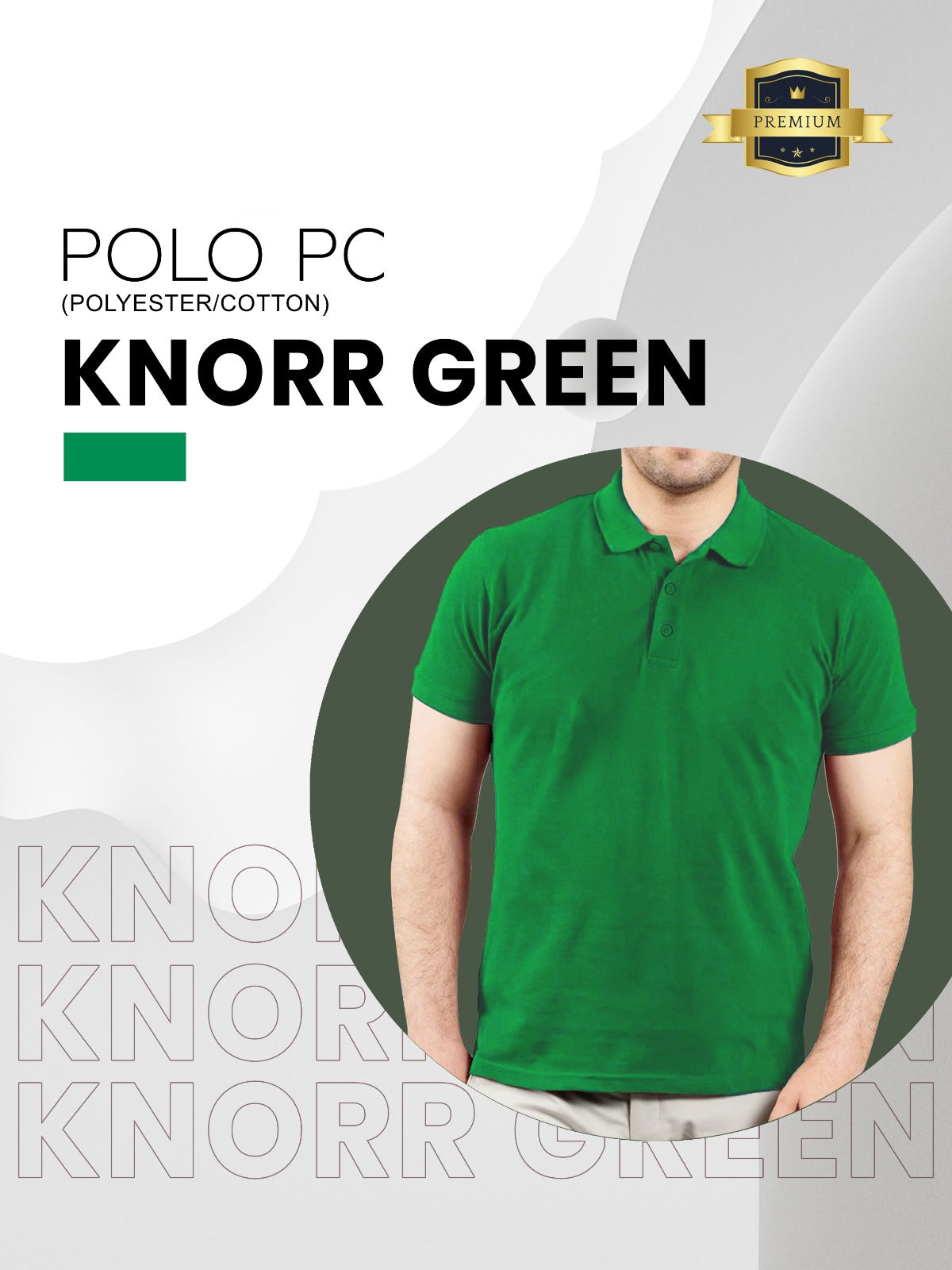 Half Sleeve Knorr Green Polo T-Shirt