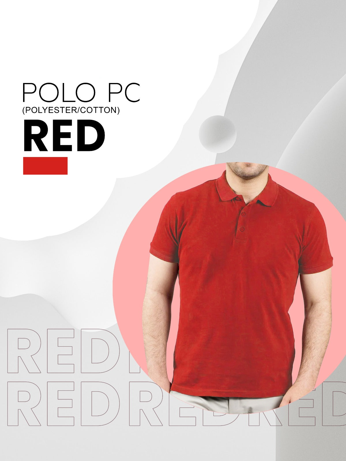 Half Sleeve Red Polo T-Shirt