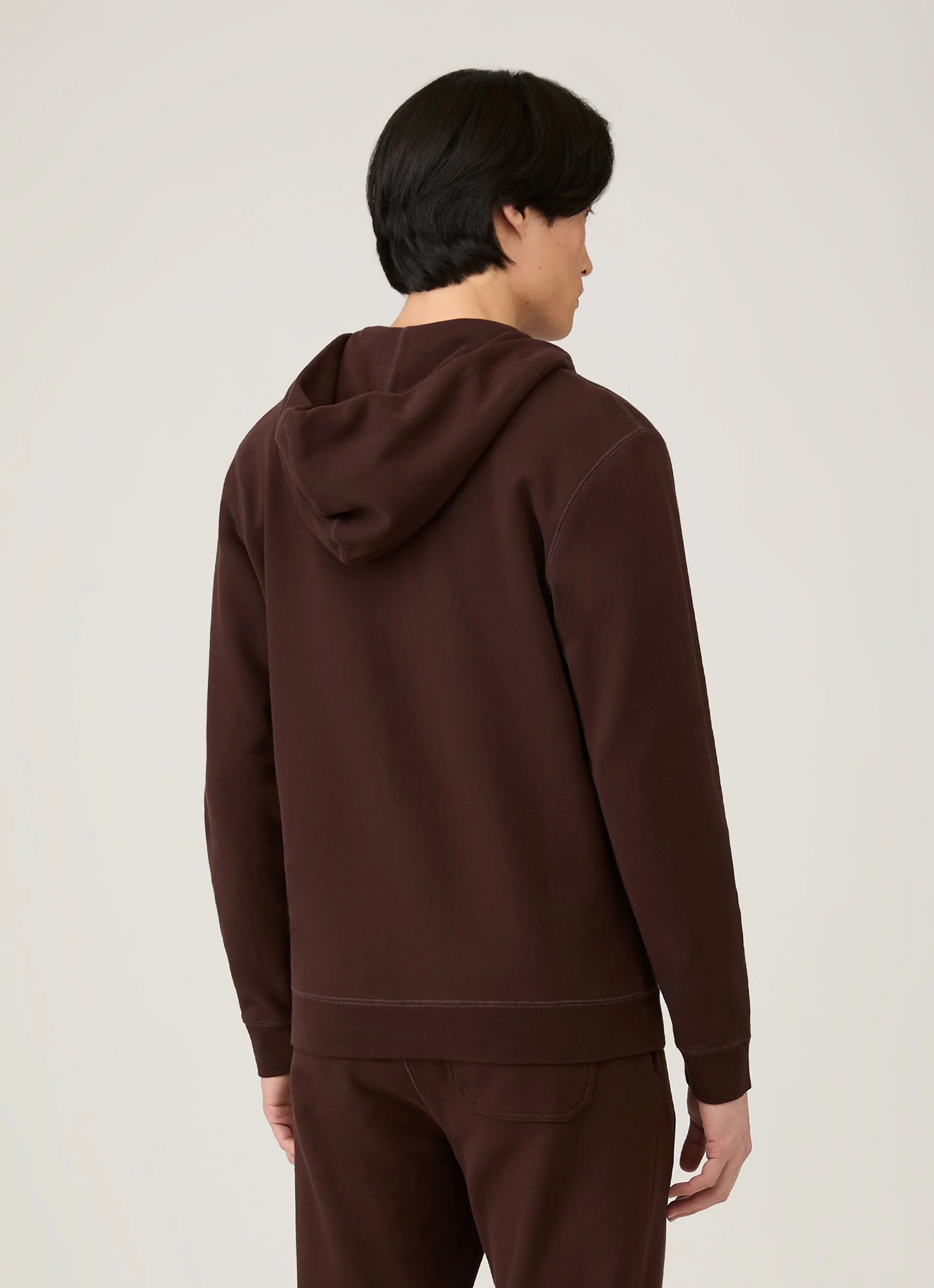Loopback Zip Truffle Hoodie