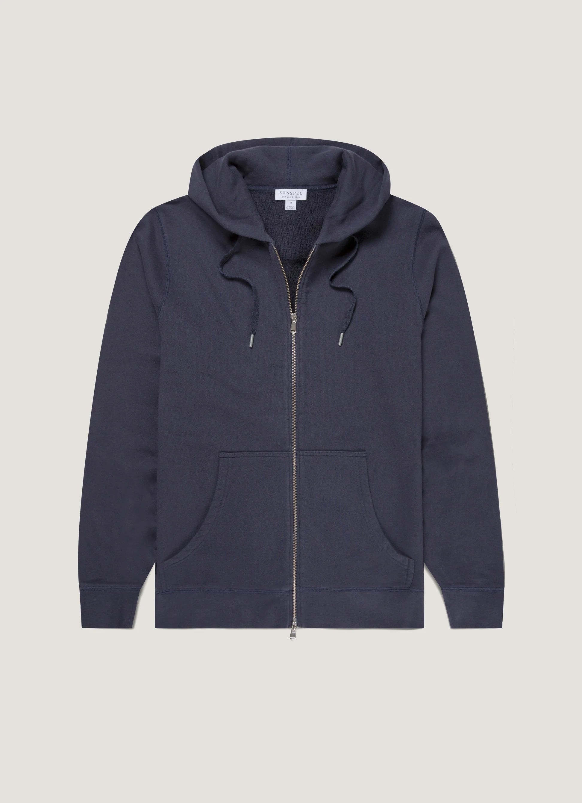 Loopback Zip Navy Hoodie