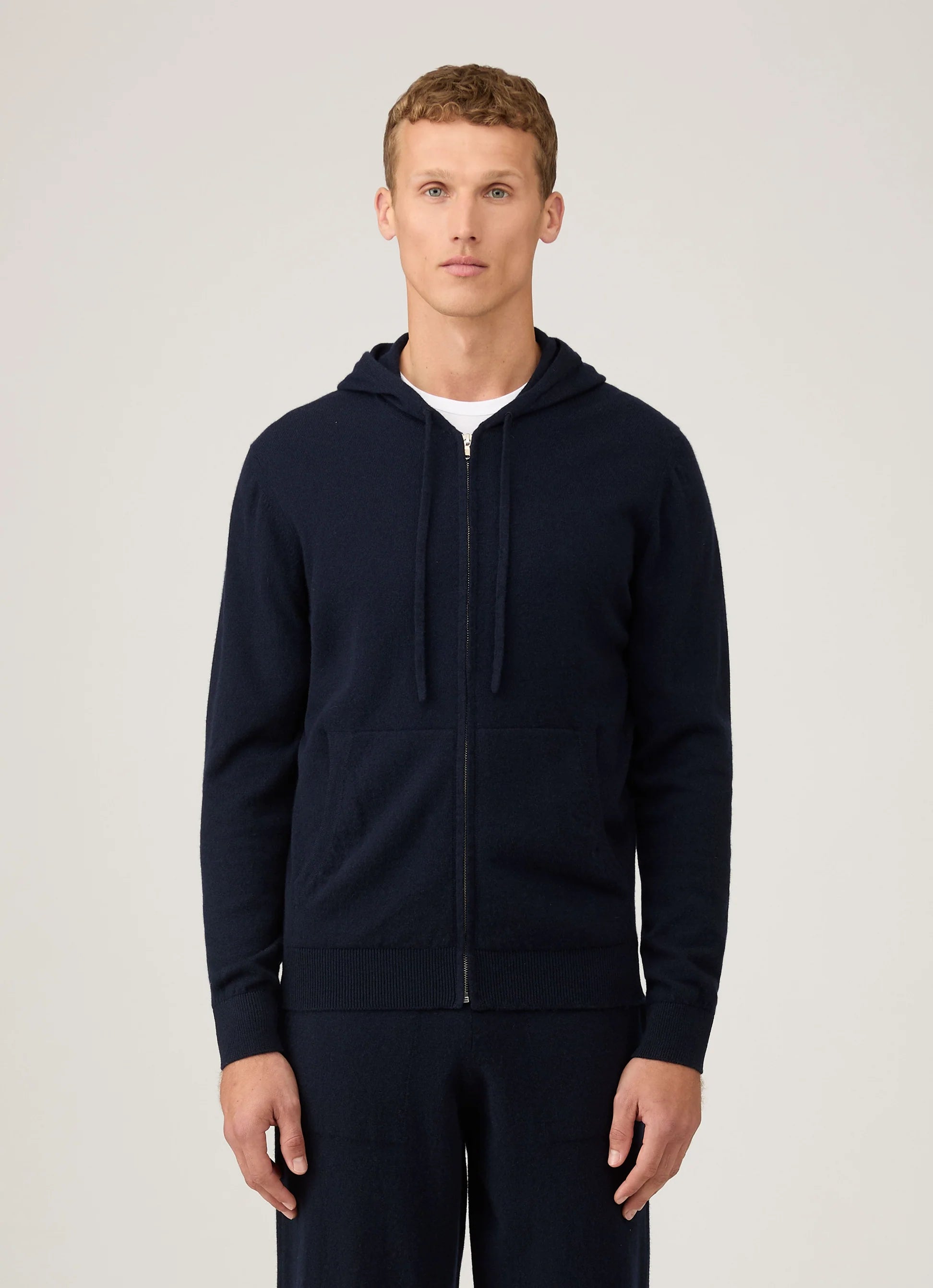 Cashmere Navy Hoodie