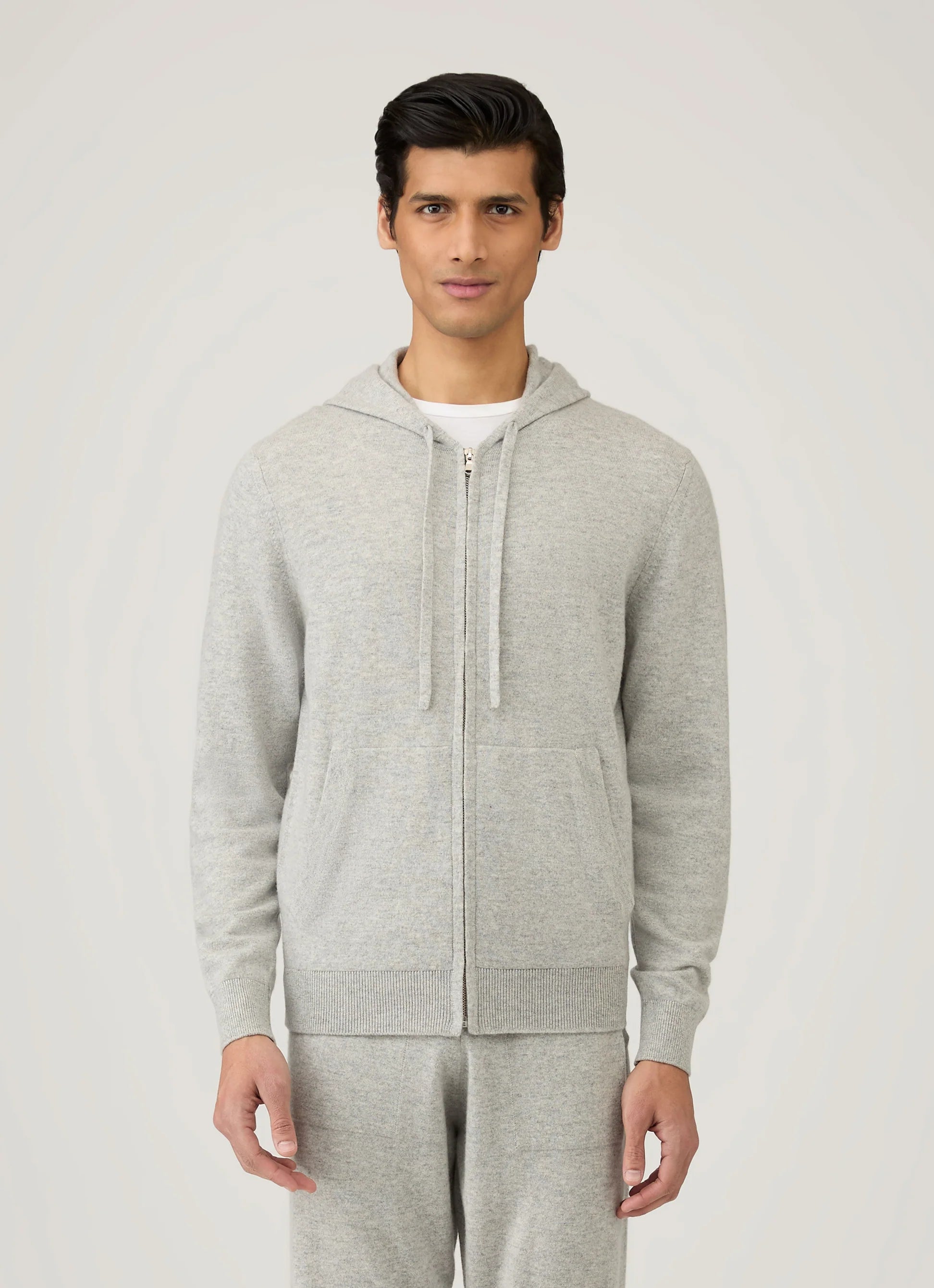 Cashmere Grey Melange Hoodie