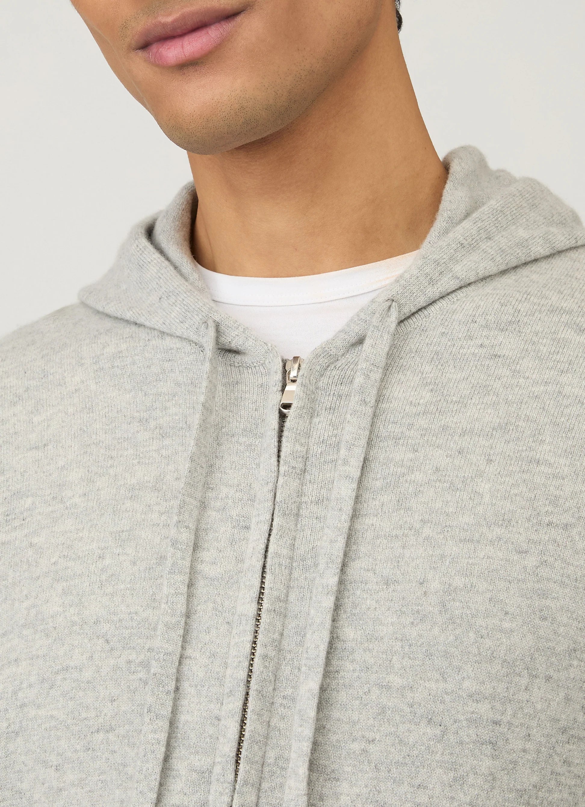 Cashmere Grey Melange Hoodie