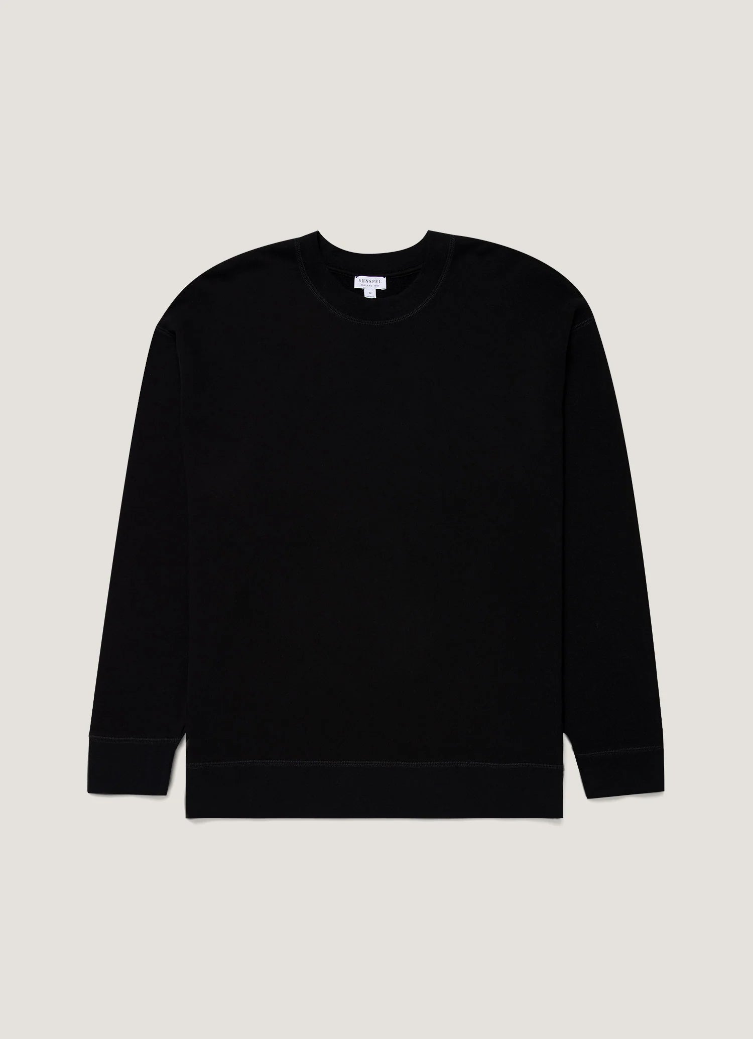 Oversized Loopback Black Sweatshirt