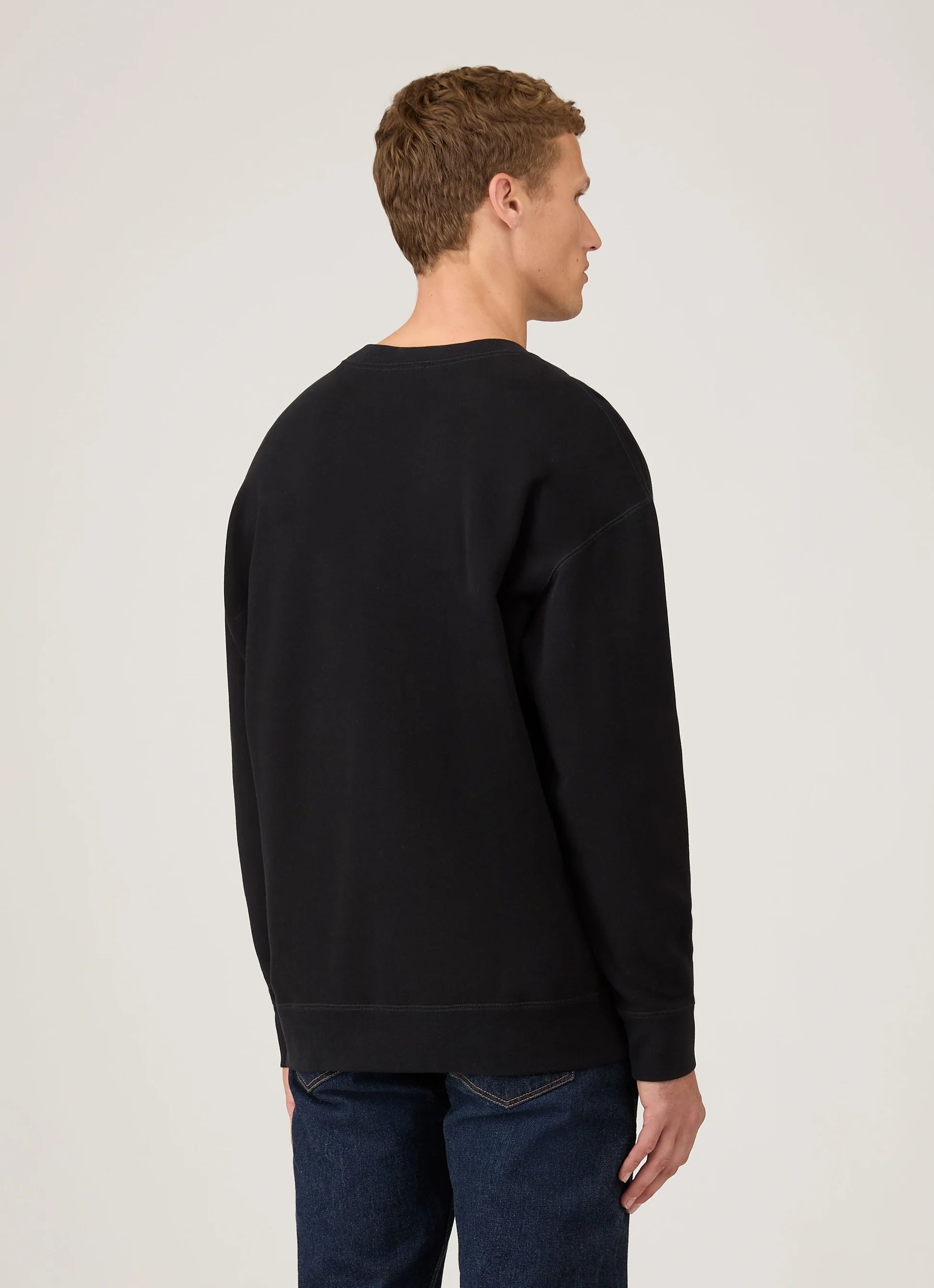 Oversized Loopback Black Sweatshirt