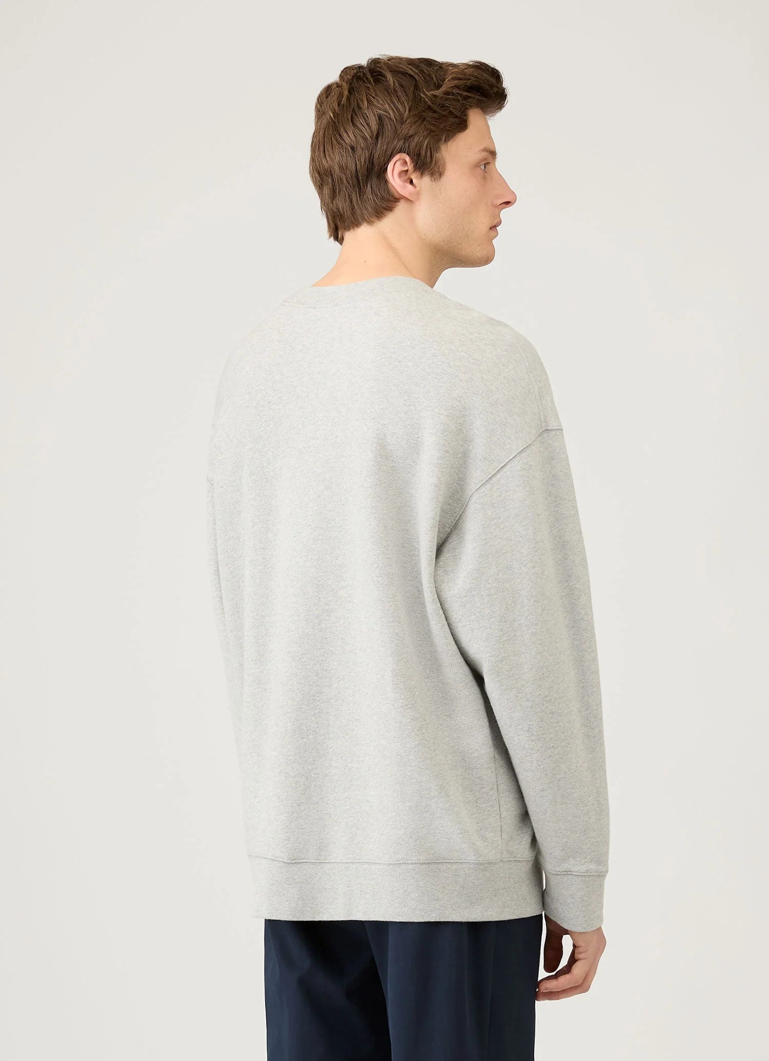 Oversized Loopback Light Grey Melange Sweatshirt