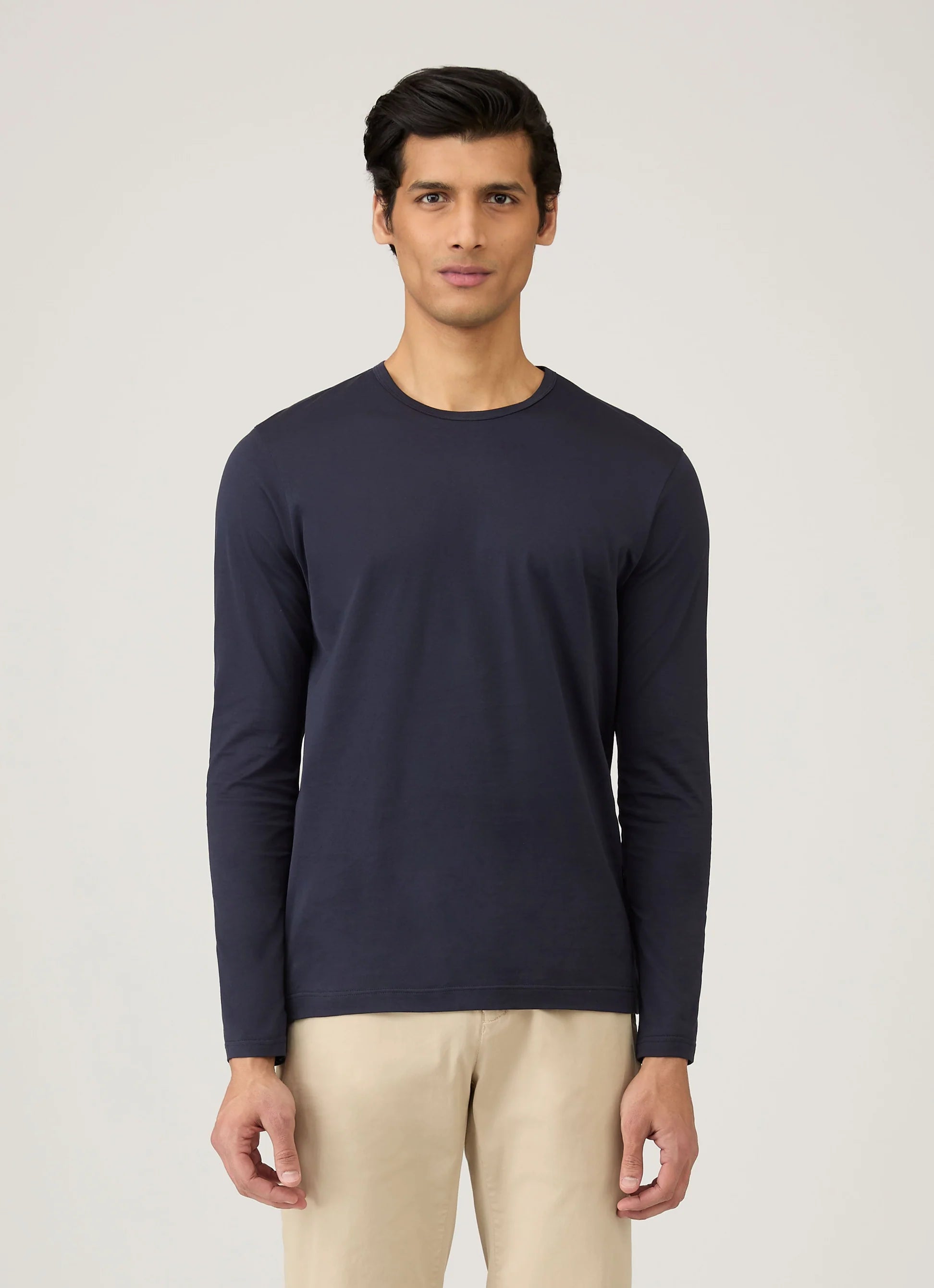 Long Sleeve Classic Navy T‑shirt