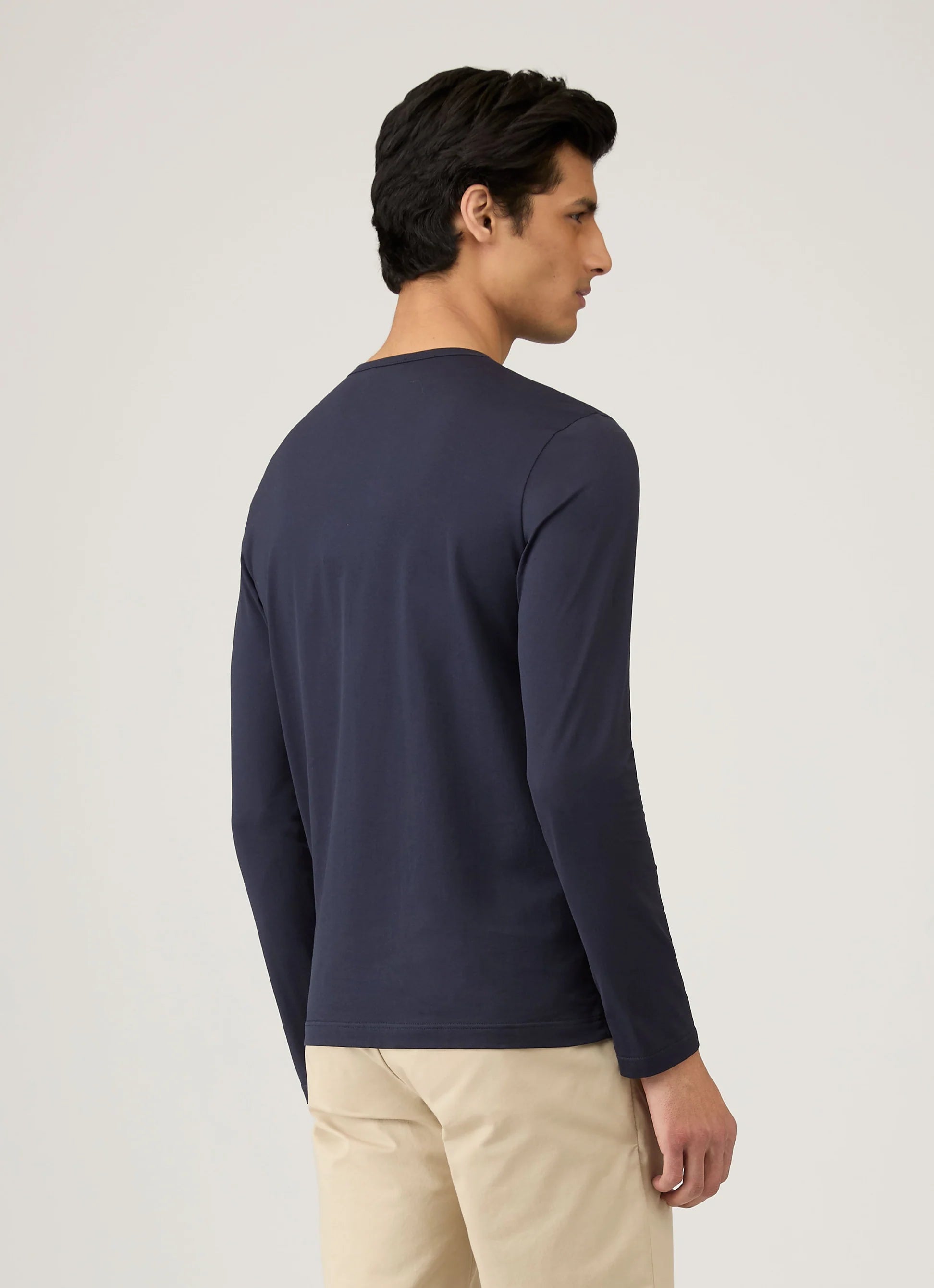 Long Sleeve Classic Navy T‑shirt