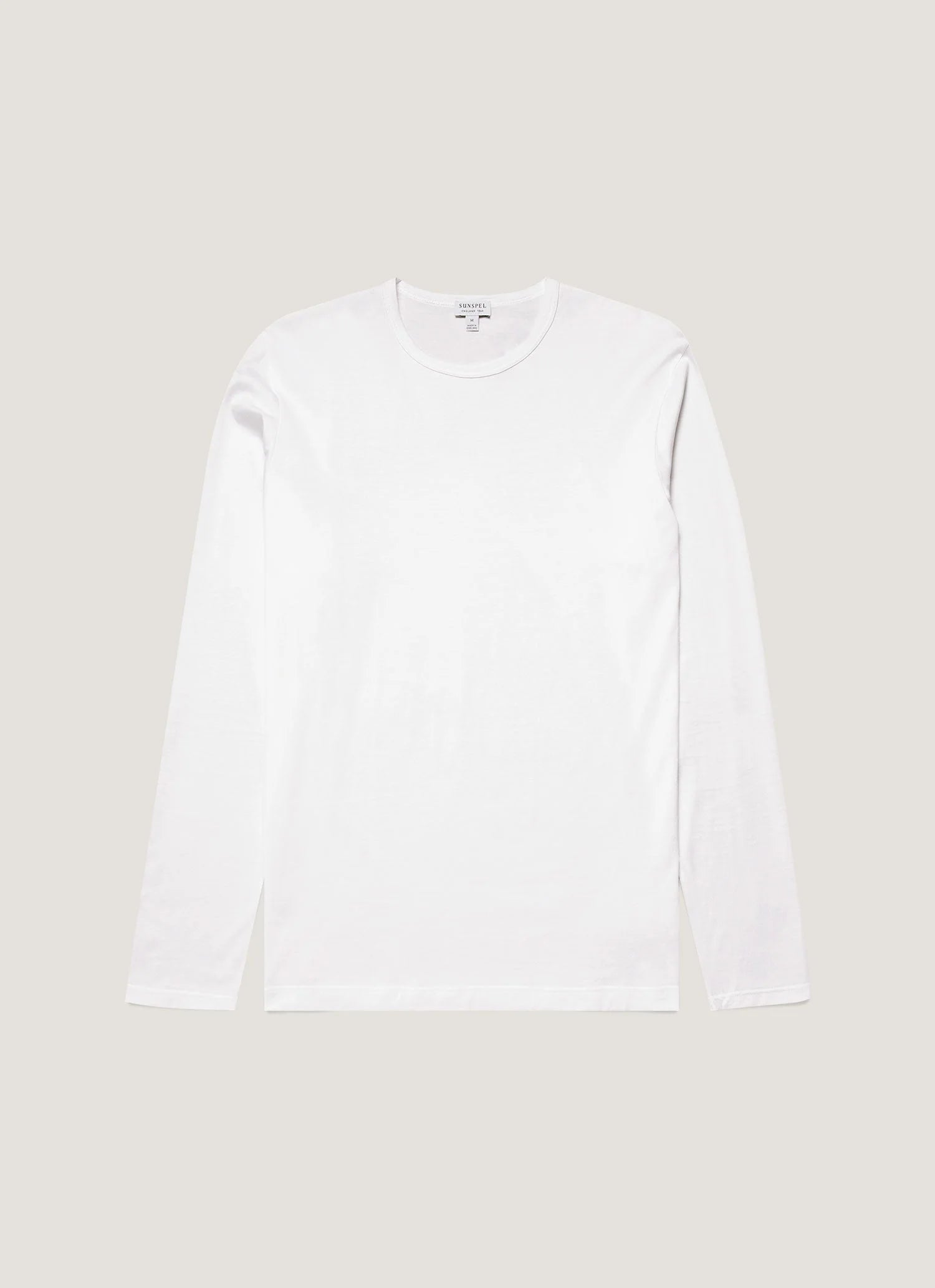 Long Sleeve Classic White T‑shirt