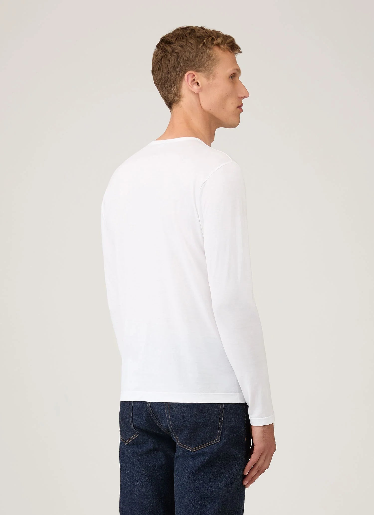 Long Sleeve Classic White T‑shirt