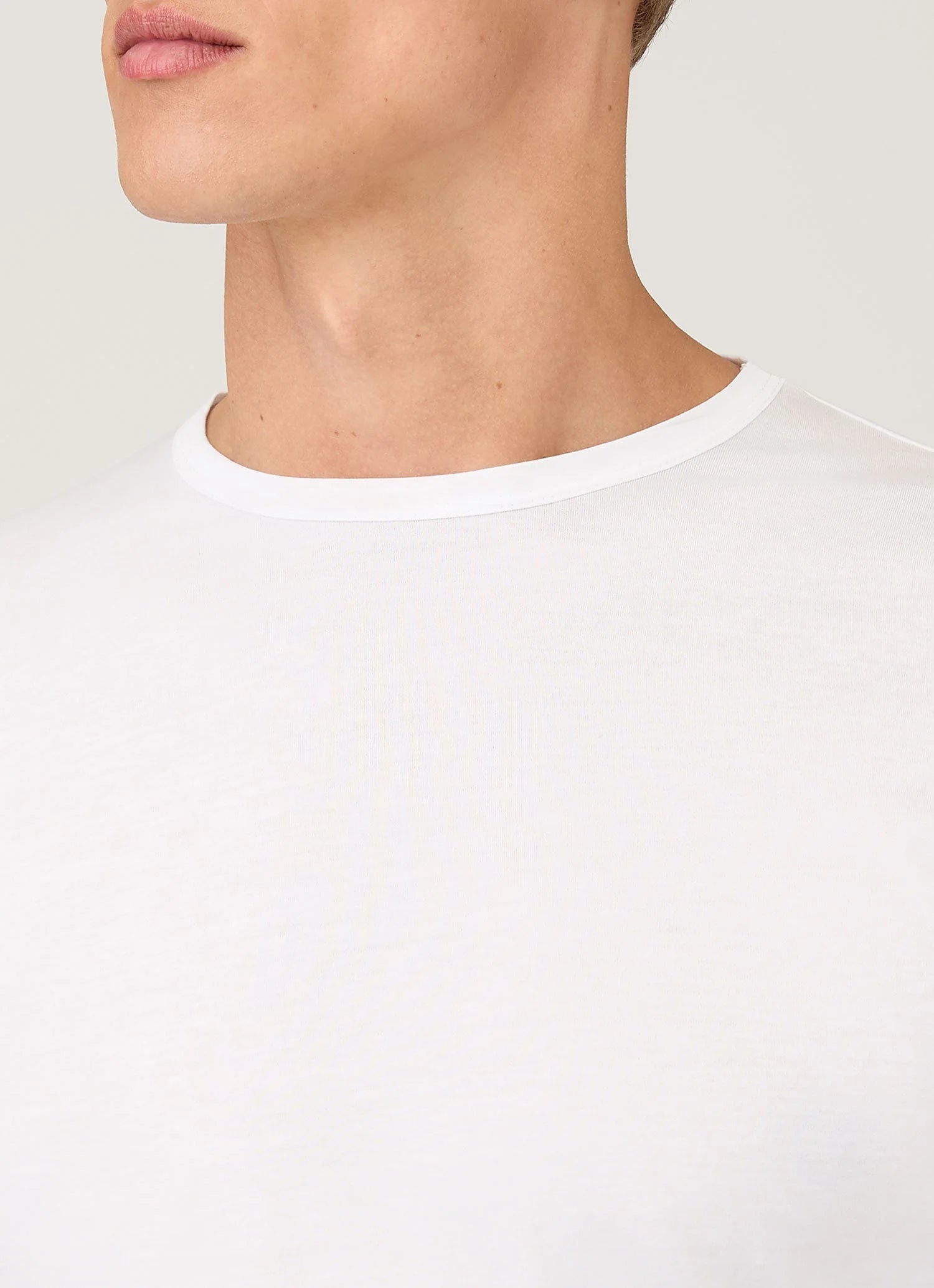 Long Sleeve Classic White T‑shirt