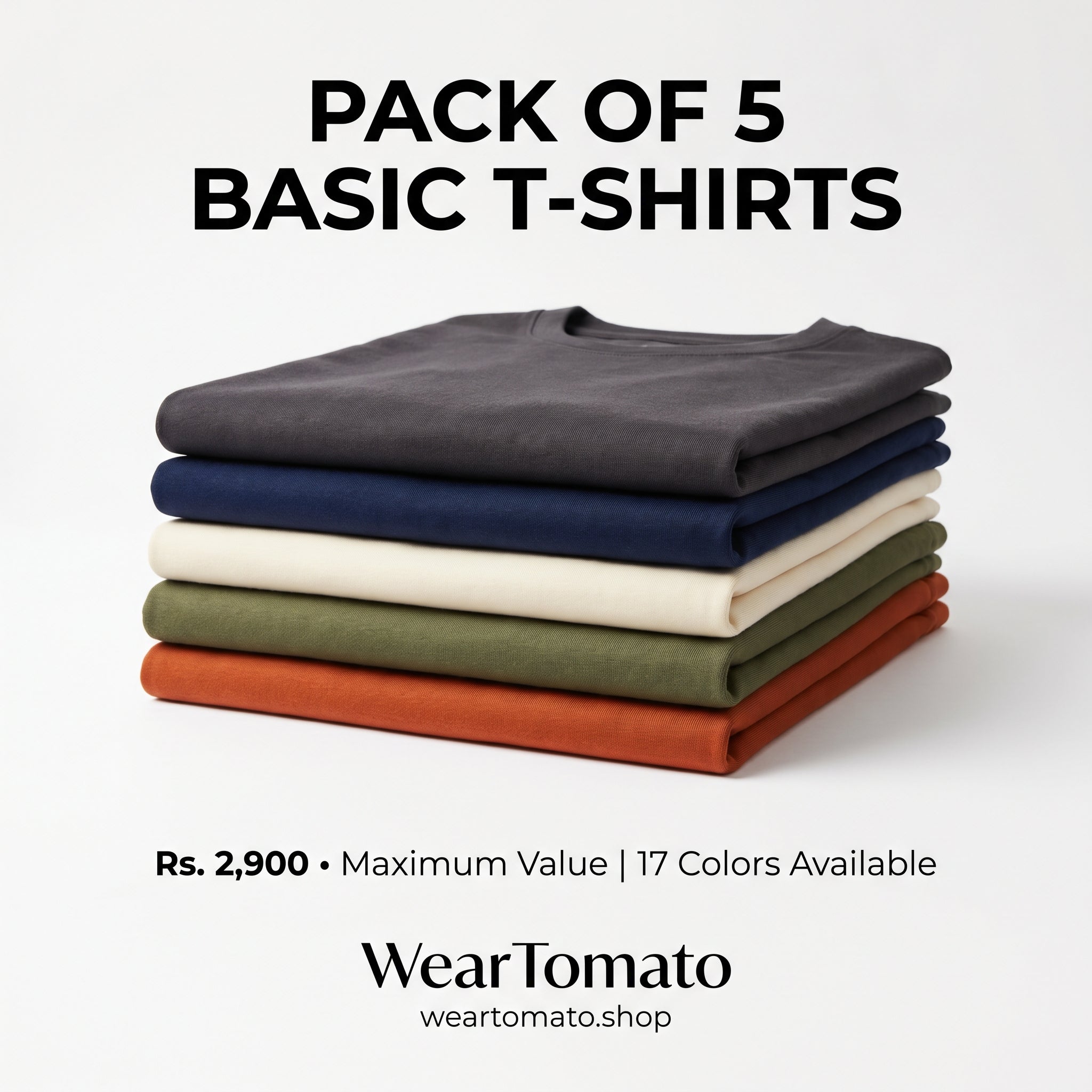Pack of 5 Basic T-Shirts