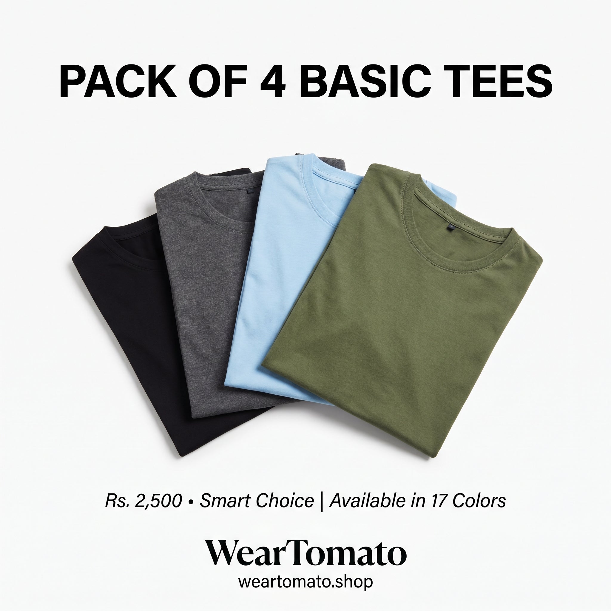 Pack of 4 Basic Tees