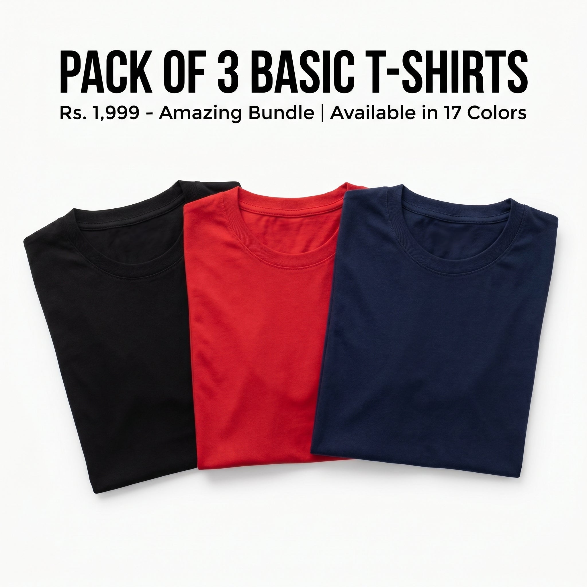 Pack of 3 Basic T-Shirts
