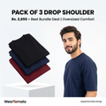 Pack of 3 Drop Shoulder