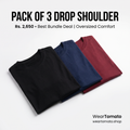 Pack of 3 Drop Shoulder