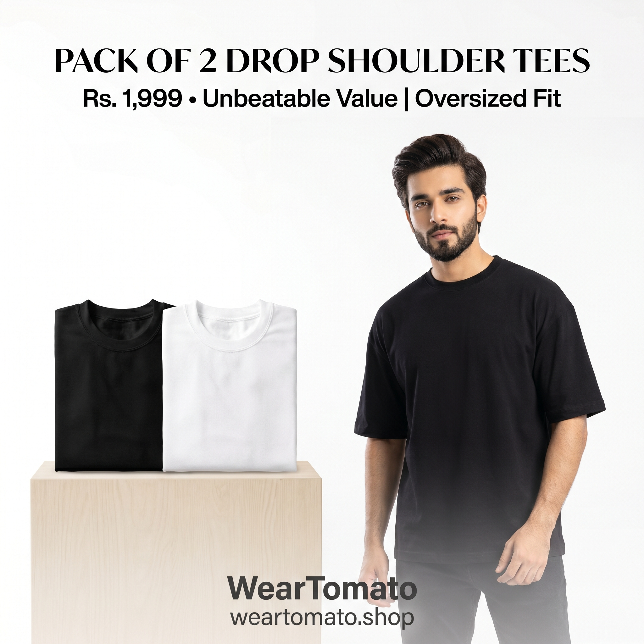 Pack of 2 Drop Shoulder Tees