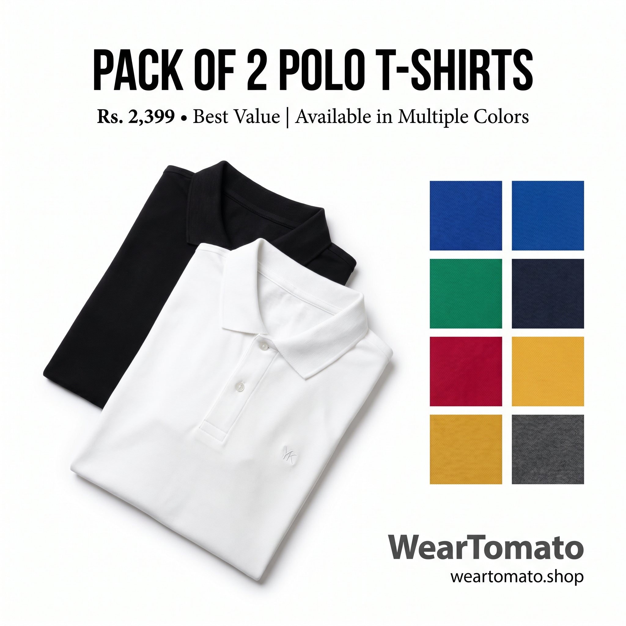 Pack of 2 Polo T-Shirt